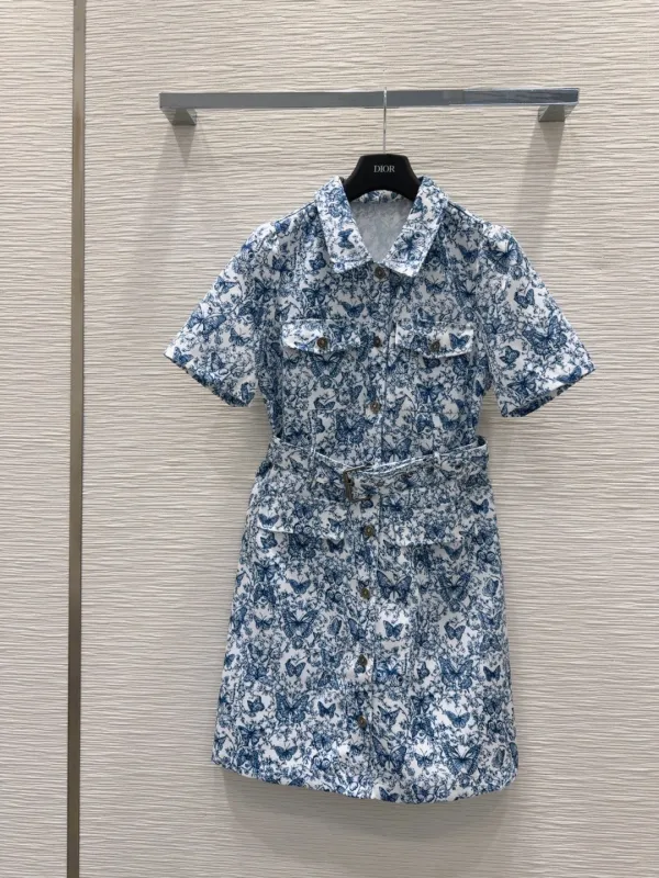 ディオール服 DIOR 2025新作 プリントドレス