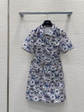 ディオール服 DIOR 2025新作 プリントドレス