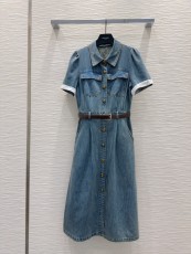 サンローラン服 Yves Saint Laurent 2025新作 デニムドレス