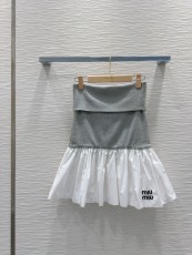 ミュウミュウ服 Miu Miu 2025新作 バストドレス