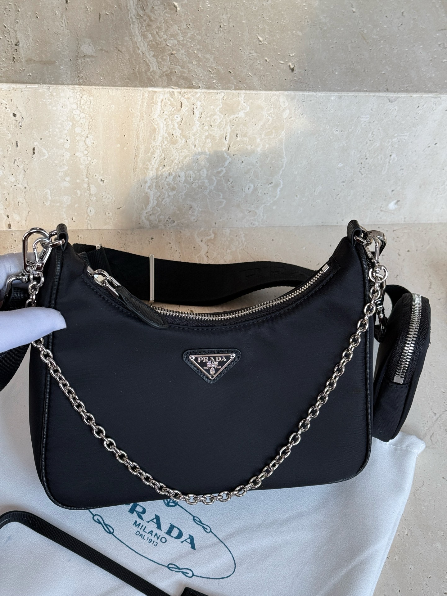 プラダバッグ PRADA 2025新作 チェーンバッグ
