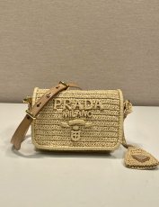 プラダバッグ PRADA 2025新作 高品質 編み込みショルダーバッグ