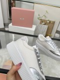ミュウミュウ靴 Miu Miu 2025新作 厚底カジュアルシューズ