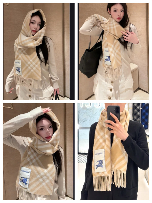 バーバリーマフラー BURBERRY 2025新作カシミヤのマフラー