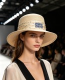 ミュウミュウ帽子 Miu Miu 2026新作 麦わら帽子