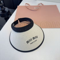 ミュウミュウ帽子 Miu Miu 2026新作 日よけ帽子 ミュウミュウ帽子 Miu Miu 2026新作 日よけ帽子
