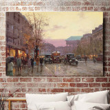 Paris Twilight  HD Canvas Print Home Decor Paintings Wall Art Pictures