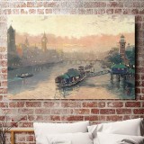 London At Sunset  HD Canvas Print Home Decor Paintings Wall Art Pictures