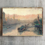 London At Sunset  HD Canvas Print Home Decor Paintings Wall Art Pictures