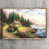 Pine Cove Cottage HD Canvas Print Home Decor Paintings Wall Art Pictures