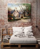 Morning Glory Cottage  HD Canvas Print Home Decor Paintings Wall Art Pictures