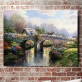 Blossom Bridge HD Canvas Print Home Decor Paintings Wall Art Pictures