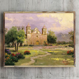 The Old Mission Santa Barbara HD Canvas Print Home Decor Paintings Wall Art Pictures