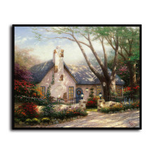 Morning Glory Cottage  HD Canvas Print Home Decor Paintings Wall Art Pictures