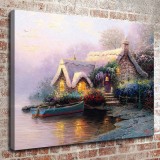 Lochaven Cottage HD Canvas Print Home Decor Paintings Wall Art Pictures