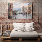 Main Street Trolley HD Canvas Print Home Decor Paintings Wall Art Pictures