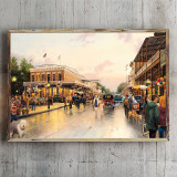 Main Street Celebration HD Canvas Print Home Decor Paintings Wall Art Pictures