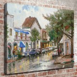 Rainy Day In Carmel  HD Canvas Print Home Decor Paintings Wall Art Pictures