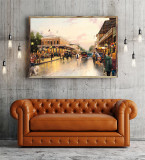 Main Street Celebration HD Canvas Print Home Decor Paintings Wall Art Pictures