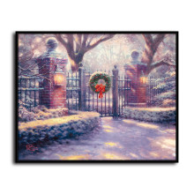 Christmas Gate  HD Canvas Print Home Decor Paintings Wall Art Pictures