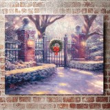 Christmas Gate  HD Canvas Print Home Decor Paintings Wall Art Pictures