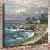 Seaside Village HD Canvas Print Home Decor Paintings Wall Art Pictures