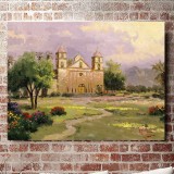 The Old Mission Santa Barbara HD Canvas Print Home Decor Paintings Wall Art Pictures