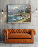 Seaside Village HD Canvas Print Home Decor Paintings Wall Art Pictures