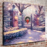 Christmas Gate  HD Canvas Print Home Decor Paintings Wall Art Pictures