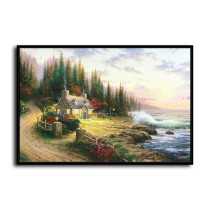 Pine Cove Cottage HD Canvas Print Home Decor Paintings Wall Art Pictures