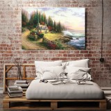 Pine Cove Cottage HD Canvas Print Home Decor Paintings Wall Art Pictures