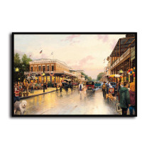 Main Street Celebration HD Canvas Print Home Decor Paintings Wall Art Pictures