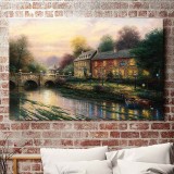 Lamplight Inn  HD Canvas Print Home Decor Paintings Wall Art Pictures