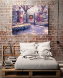 Christmas Gate  HD Canvas Print Home Decor Paintings Wall Art Pictures