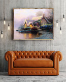 Lochaven Cottage HD Canvas Print Home Decor Paintings Wall Art Pictures