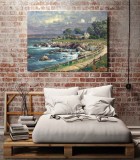 Seaside Village HD Canvas Print Home Decor Paintings Wall Art Pictures