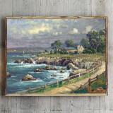 Seaside Village HD Canvas Print Home Decor Paintings Wall Art Pictures