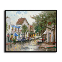 Rainy Day In Carmel  HD Canvas Print Home Decor Paintings Wall Art Pictures