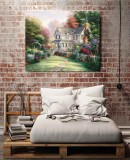 Victorian Garden II HD Canvas Print Home Decor Paintings Wall Art Pictures