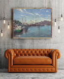 Fisherman Wharf Marina HD Canvas Print Home Decor Paintings Wall Art Pictures