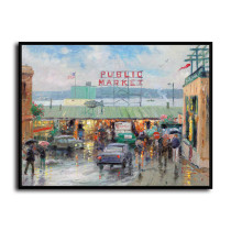 Pike Place Market HD Canvas Print Home Decor Paintings Wall Art Pictures