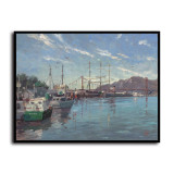 Fisherman Wharf Marina HD Canvas Print Home Decor Paintings Wall Art Pictures