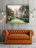 Victorian Garden II HD Canvas Print Home Decor Paintings Wall Art Pictures