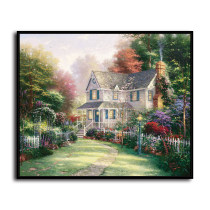 Victorian Garden II HD Canvas Print Home Decor Paintings Wall Art Pictures