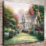 Victorian Garden II HD Canvas Print Home Decor Paintings Wall Art Pictures