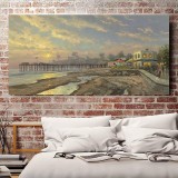 Capitola Sunset HD Canvas Print Home Decor Paintings Wall Art Pictures