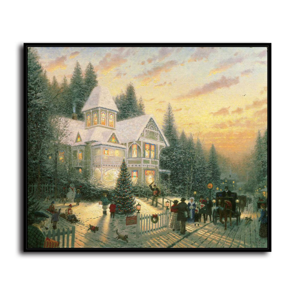 Victorian Christmas HD Canvas Print Home Decor Paintings Wall Art Pictures