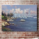 Monterey Marina HD Canvas Print Home Decor Paintings Wall Art Pictures