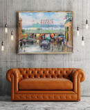 Pike Place Market HD Canvas Print Home Decor Paintings Wall Art Pictures