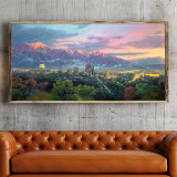 salt lake city of lights HD Canvas Print Home Decor Paintings Wall Art Pictures